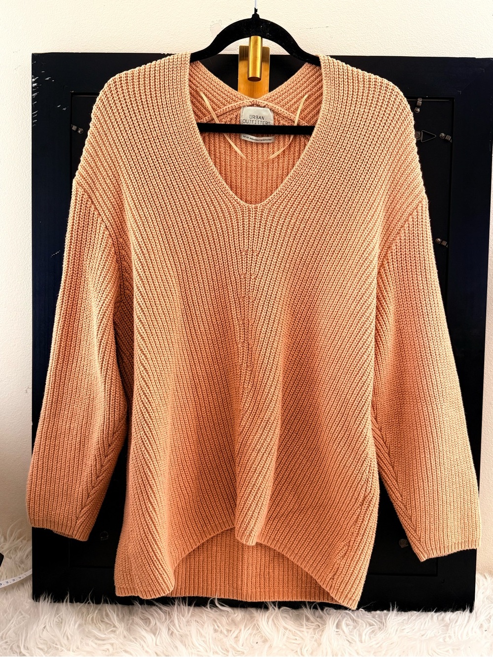 Urban Outfitters Peachy Knit V-Neck Sweater